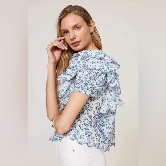 Love Shack Fancy Nelson floral lace top - Picture 4 of 16